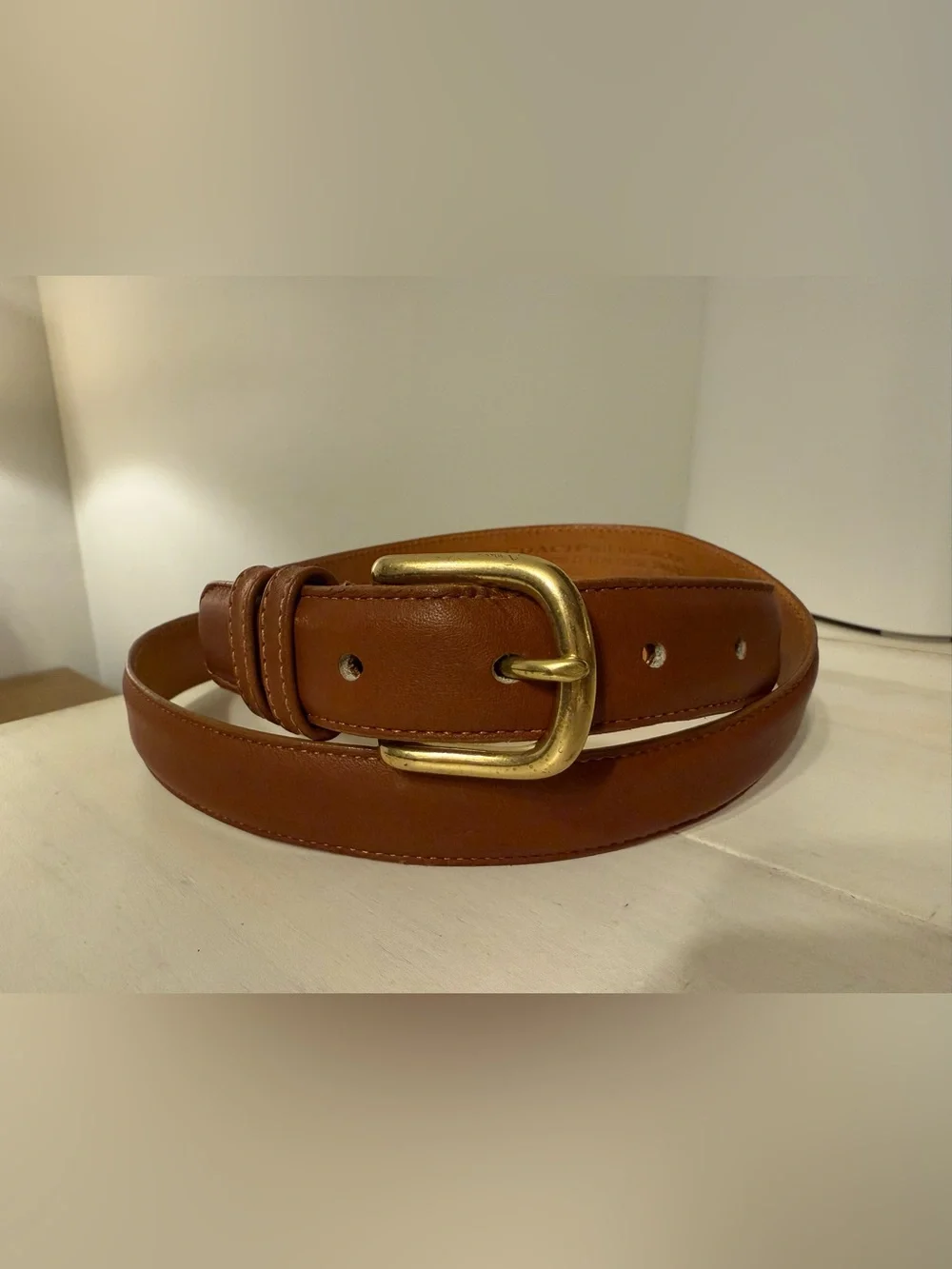 Vintage Coach # 6600 British Tan Leather Belt, 36/90